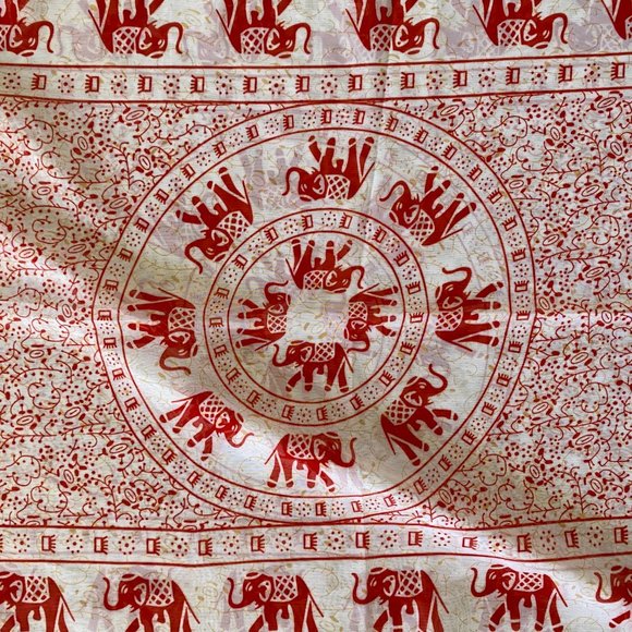 Caftan Kimono Style Wrap or Cover with Elephants - One Size - Picture 5 of 5